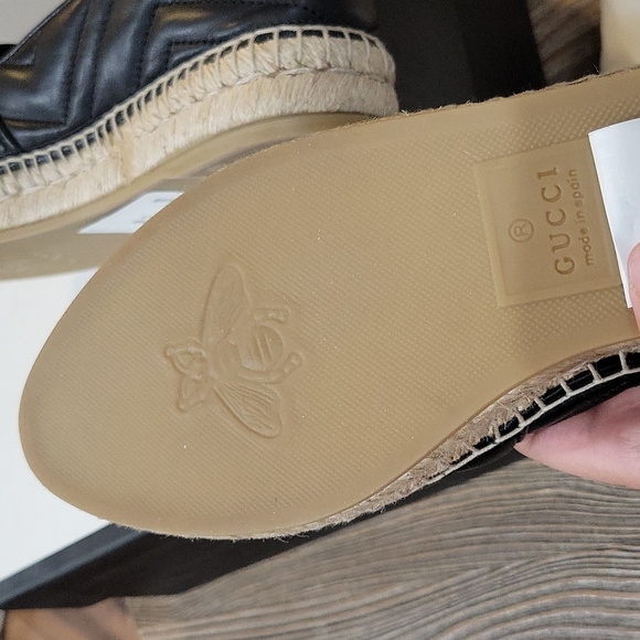 COPY - GUCCI Leather espadrille with Double G - Picture 8 of 9